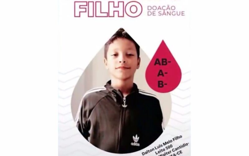 Doação de sangue é urgente para jovem com câncer em estado grave; saiba como ajudar