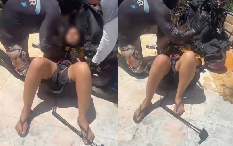 Mulher fica ferida após acidente com paramotor na Praia do Futuro, em Fortaleza