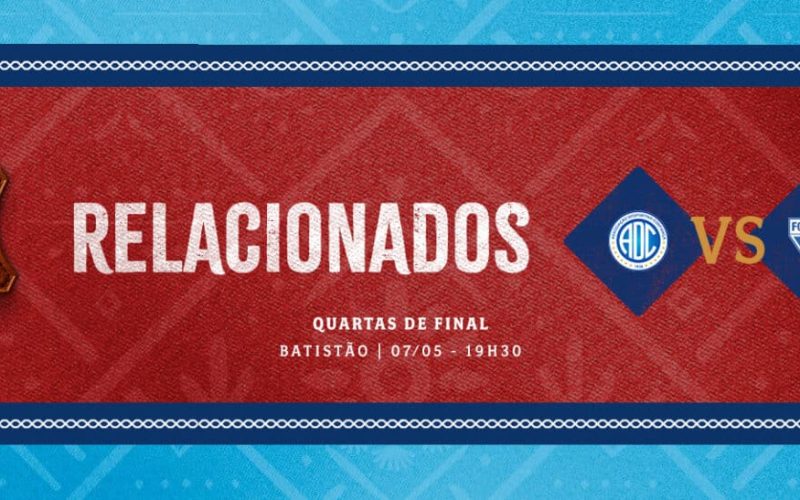 Veja os convocados para o duelo entre Confiança e Fortaleza na Copa do Nordeste